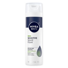 NIVEA Men Sensitive Shave Foam Witch Chamomile Extracts, 7 Oz.