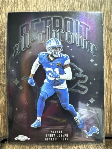 2025 Topps Chrome Football Kerby Joseph All Chrome #ACT-23 Detroit Lions