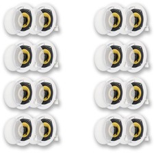 Acoustic Audio HD-5 Flush Mount In Ceiling Speakers Home Theater 8 Pair Pack