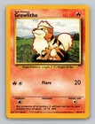 Growlithe 28/102 Uncommon Pokemon TCG WOTC Unlimited Base Set Light Play LP