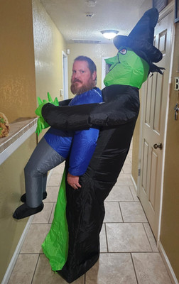 Adult Inflatable Scary Witch Halloween Costume Lift You Up Blow One Size OSFM