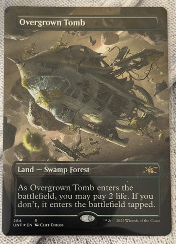 Overgrown Tomb (Borderless) Unfinity Foil Mtg M/Nm UNF 284