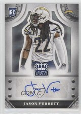 2014 Crown Royale Rookie Signatures Silver Plaid 30/75 Jason Verrett Auto 1k5