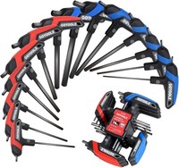 14-Teiliges T-Griff-InbusschlüSsel-Set, Metrischer Und Sae-T-Griff,