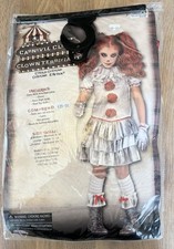 Girls Halloween Clown Fancy Dress Costume Age 8-10