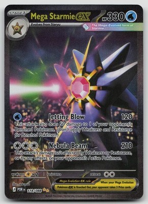 Pokemon TCG - Mega Starmie ex 118/088 Special Illustration Rare Perfect Order NM