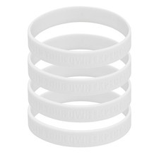 4Pcs Nothing Impossible Wristbands for Motivation, White