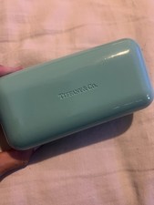 Tiffany  Co. Teal Blue Hard Shell Sunglasses Case Authentic
