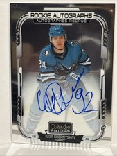 25/26 OPC Platinum-Igor Chernyshov Rookie Autographs Card San Jose Sharks. rookie card picture