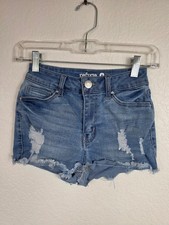 Refuge Miami Distressed Denim Shorts Size 0