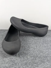 Crocs Mary Jane Women's Size 9 Black Casual Comfort Slip On Ballet Flats Shoes