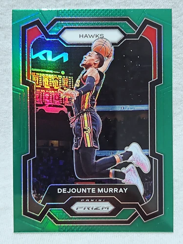 2023-24 Panini Prizm Green Dejounte Murray #112 Atlanta Hawks