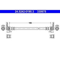 Bremsschlauch ATE 24.5242-0190.3 FüR Audi A2