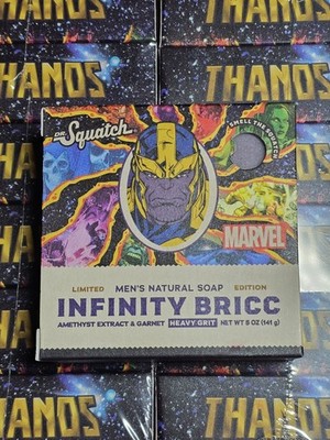 Dr. Squatch Marvel Thanos Infinity Bricc Limited Edition Men s Soap Heavy Grit