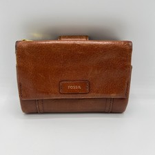 Fossil Natural Brown Leather Trifold Wallet