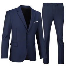 Mens Suit 2 Pieces Suits for Men Slim Fit Blazer Wedding Prom Tuxedo Suit Jac...