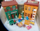Vtg Fisher Price Little People 938 Play Family Sesame Street Playset W/ Figs