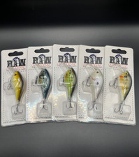 (5) RAW Outdoors Inc Crankbait Fishing Lures Lot Of 5 - Great Color Combo! NIB