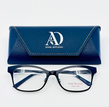NEW ISAAC MIZRAHI IM30016 NV Blue Womens Semi Cat Eye Eyeglasses 52-17-135 B:37