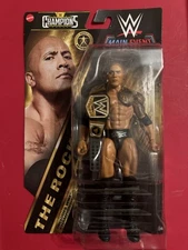 Mattel WWE Main Event Series THE ROCK Figure Champions Championship Belt