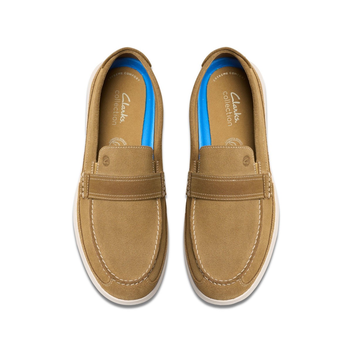Clark’s Loafers Mens Flexway Band Beige Suede Casual Shoes Size 9 NWT Clarks Men main image 4