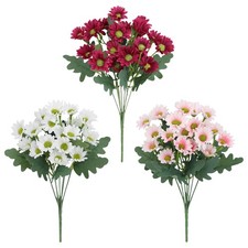 1x Artificial Flowers For Outdoor UV Resistant Fake Daisy Flowers Bouquet