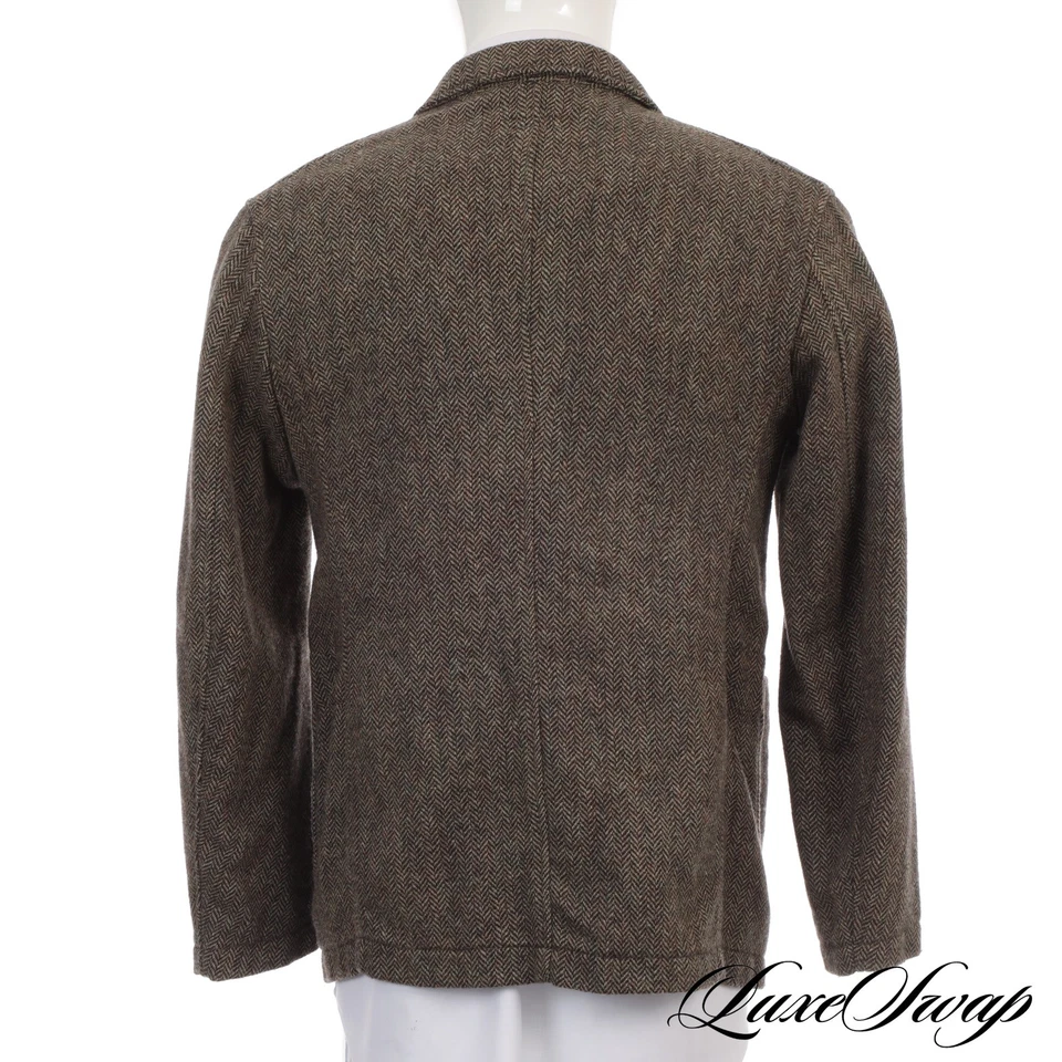 LNWOT Engineered Garments Brown Green Speckle Herringbone Tweed Bedford Jacket M - Image 2 of 4