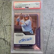 Panini 2021 Prizm Vladimir Guerrero Jr. Pro Penmanship Auto PP-VG PSA 9