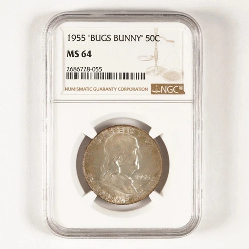 1955 "Bugs Bunny" Franklin Half Dollar 50c MS64 NGC 31216