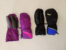 Pristine Lot 2 Head Ski Snow Mittens Small 5-7 Years Pink Purple  Blue Black