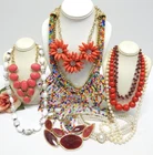 VINTAGE TO NOW FASHION/COSTUME JEWELRY NECKLACE LOT, ASSORTED TYPES & MATERIALS