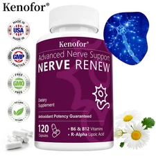Nerve Support With Benfotiamine Stabilized R-Alpha Lipoic Acid Vit B 120Capsules