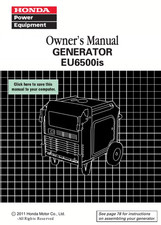 2011 Honda EU6500is Generator Owner’s Manual Operation and Maintenance Guide