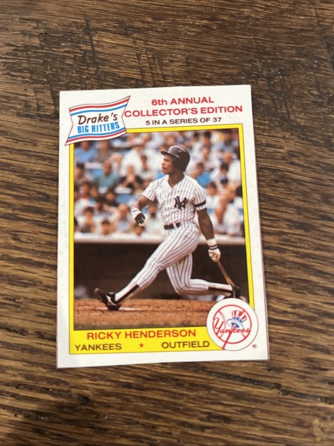1986 Drake's Big Hitters - Rickey Henderson #5