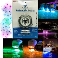 Lumitec Seablaze Mini Spectrum RGBW LED Underwater Light #101436 *NEW SEALED*