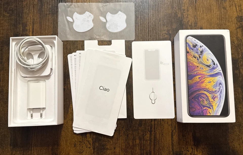 Scatola Vuota Apple iPhone XS Max 64 GB Silver Ottime Condizioni ITA 🇮🇹 A2101 - Immagine 3 di 4