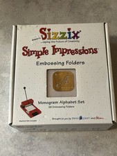 26 Sizzix Simple Impressions Embossing Folders Entire Alphabet A-Z