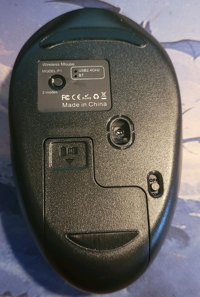 Jelly Comb Wireless Bluetooth Dual Mode Mouse W Battery IWG-LJTZ01 Gray/Black - Image 3 of 4