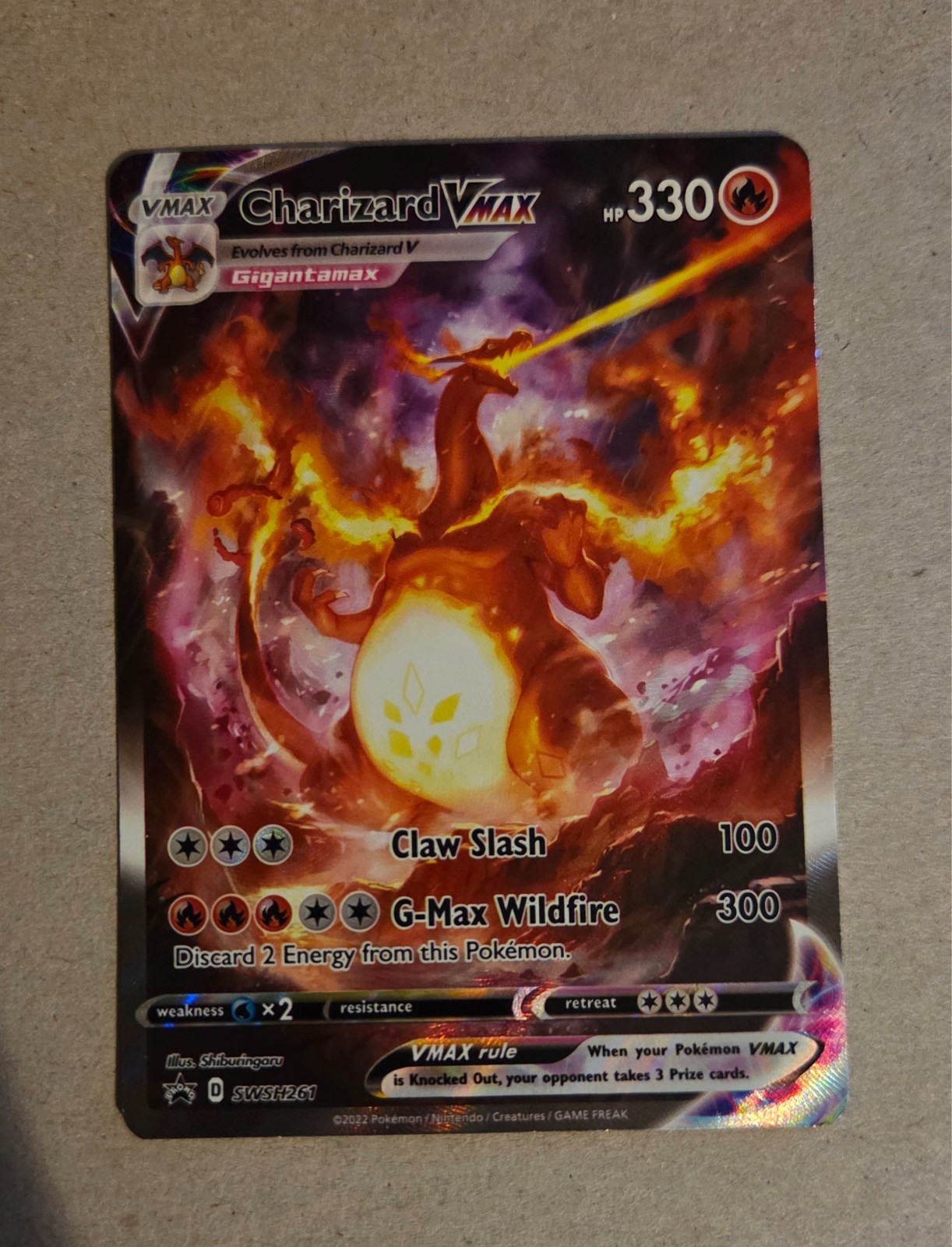 2022 Pokemon Sword & Shield Black Star Promos #SWSH261 Charizard VMAX