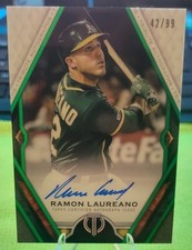 2021 Topps Tribute Tribute Auto Green /99 Ramon Laureano #TA-RL Auto