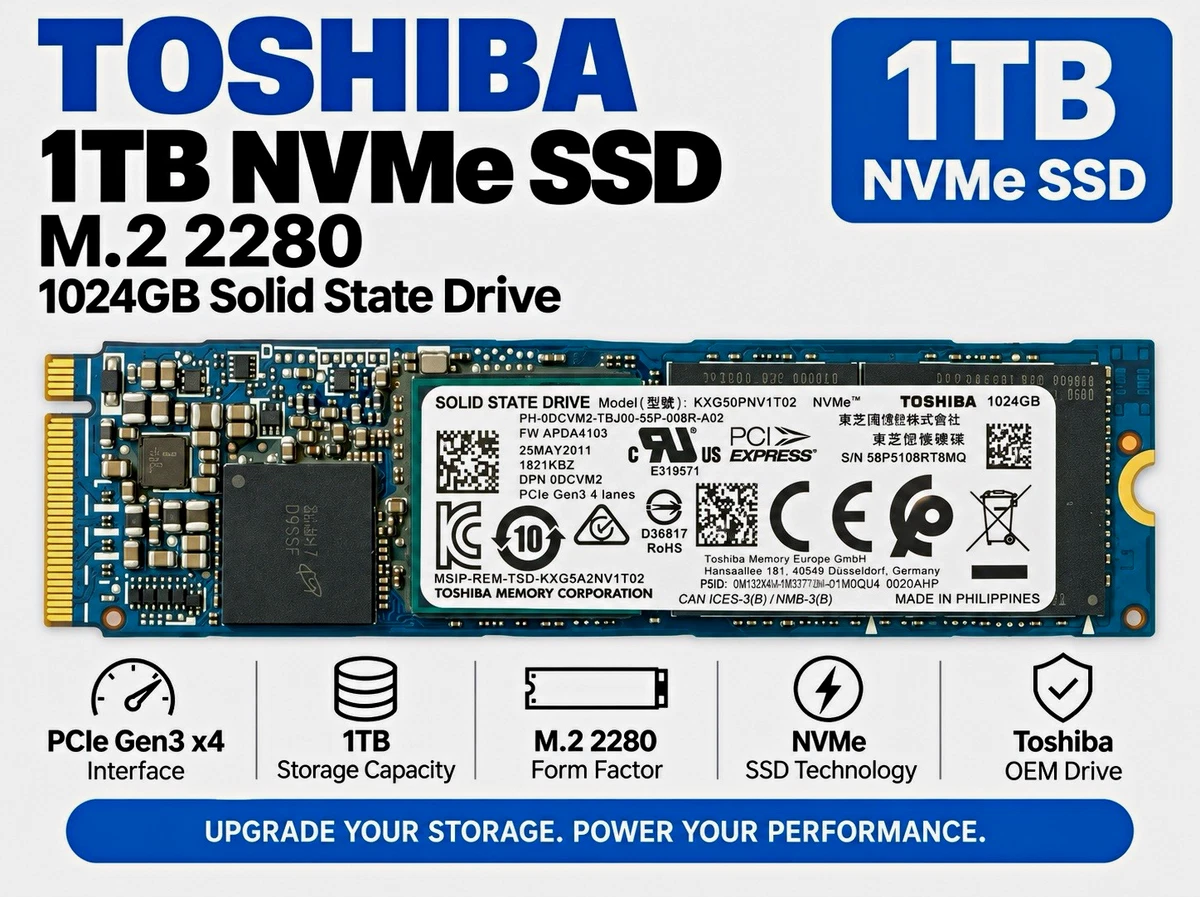 Toshiba M.2 Interface 1 TB Solid State Drives for sale | eBay