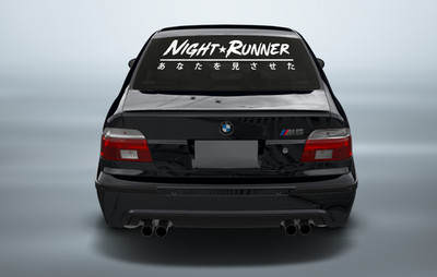 JDM NIGHT RUNNER Aufkleber - Drift Car Decal für Tuning & Street Racing
