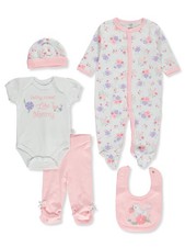 Little  Loved Baby Girls' 6-Piece Layette Gift Set Color: pink/multi Size: 3 -
