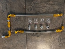 Custom Gold Ducati Oil Cooler Lines Kit 750/900SS Monster SR2 SS GT 2001-09