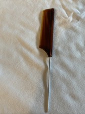 Vintage Mebco Teasing Hair Comb Tortoise Shell