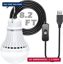 USB LED Light Bulb Camping Latern Outdoor Light with Simple Switch, Portable LED