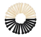 Lots of 100pcs Universal Acoustic Guitar Bridge Pins Plastic Ivory White Black