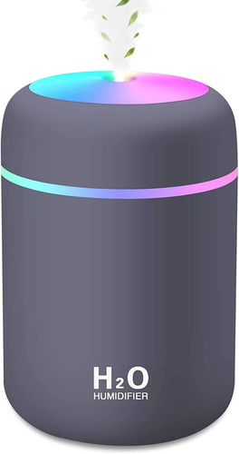 Mini Humidifier, Portable 300Ml USB Personal Cool Mist Humidifier, Grey