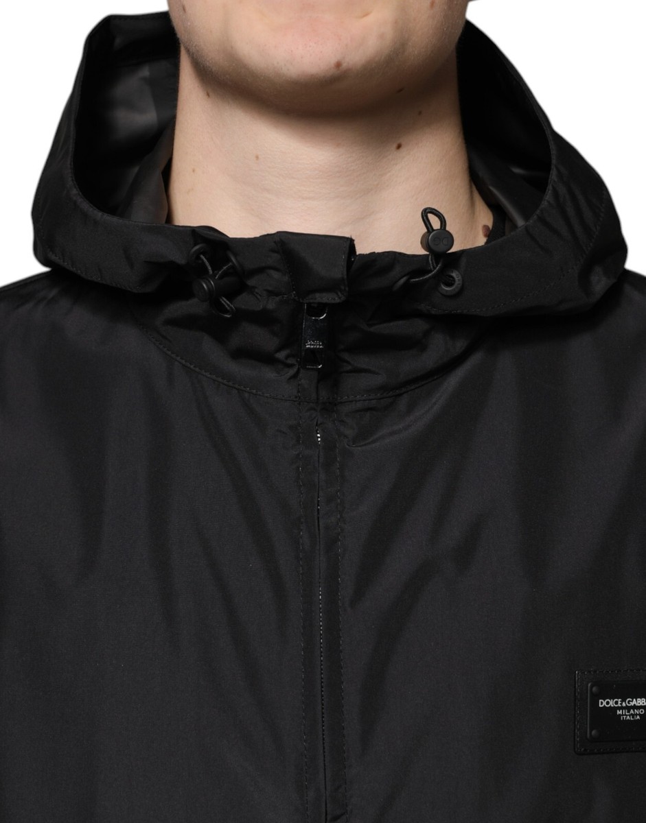【Dolce&Gabbana】フーディー ブラック DOLCE & GABBANA Jacket Black Polyester Hooded Men Full Zip