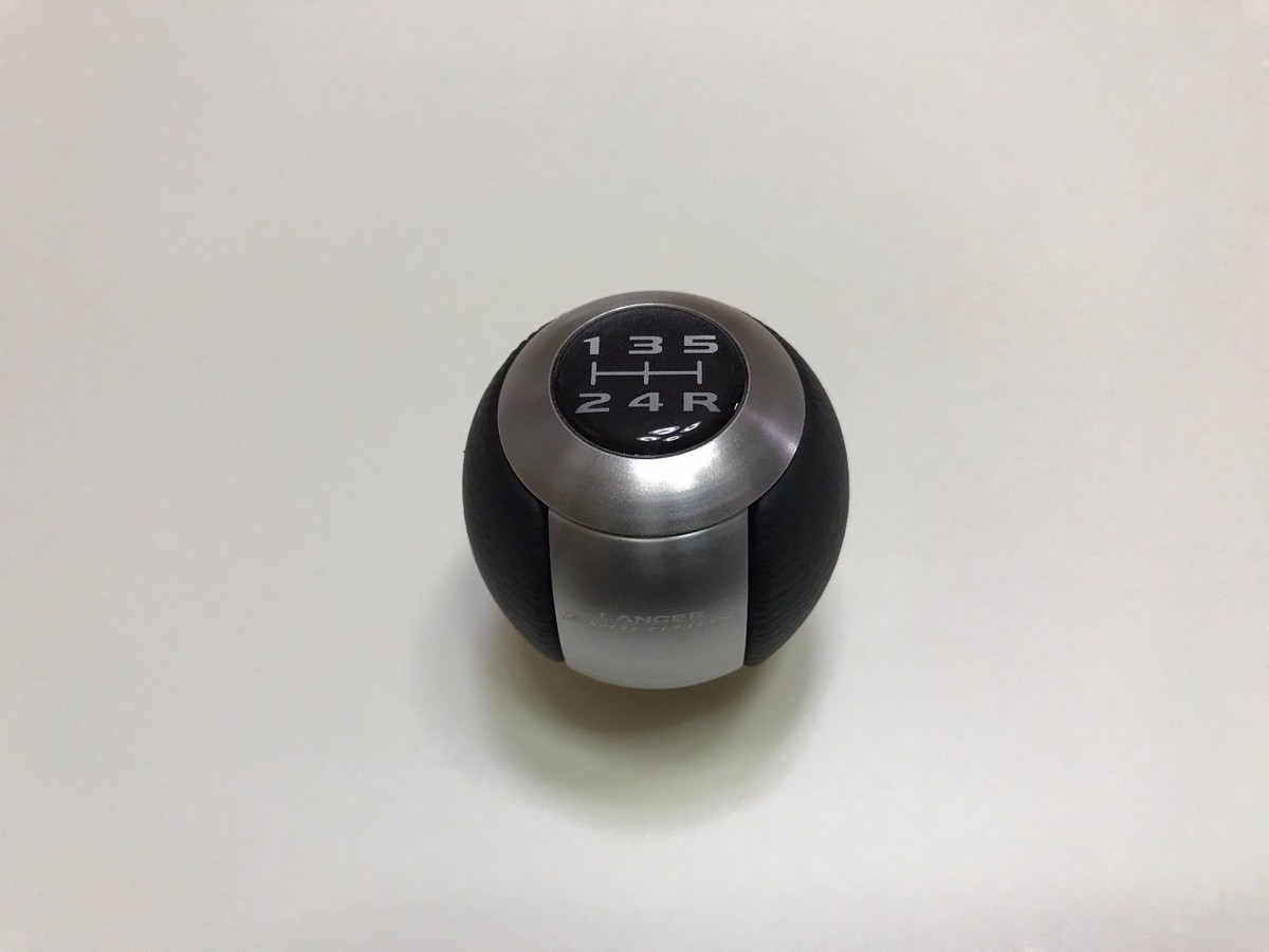 【韓国OEM】 Mission4.5 ミッション 15P エボナイト MITSUBISHI MOTORS 4-5 SPEED SHIFT KNOB RED STITCHED SIGMA